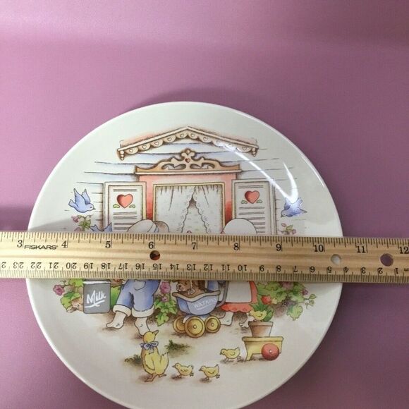 VTG 91s  Watkins Country Kids Porcelain Dessert Plate Moms Are Special 8" - Picture 4 of 10